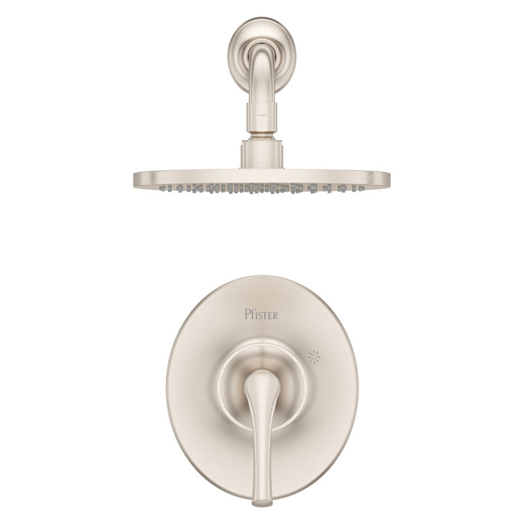 Brushed Nickel Rainfall Wall Mounted Shower Faucet