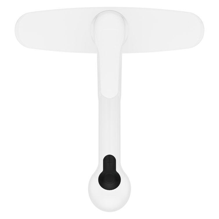 White Ceramic Single Handle Kitchen Faucet with Pull-out Spray