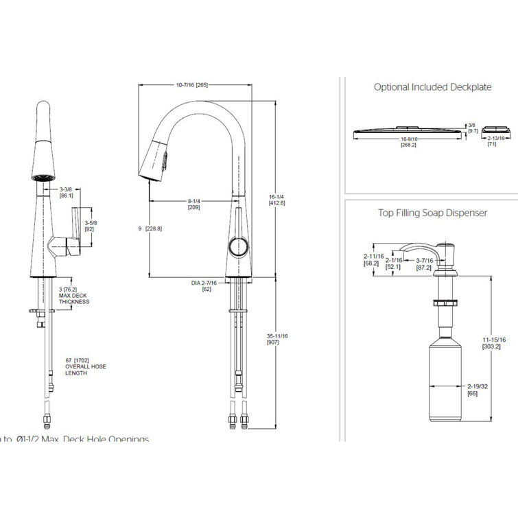 Matte Black High Arc Kitchen Faucet with Pull-Down Spray
