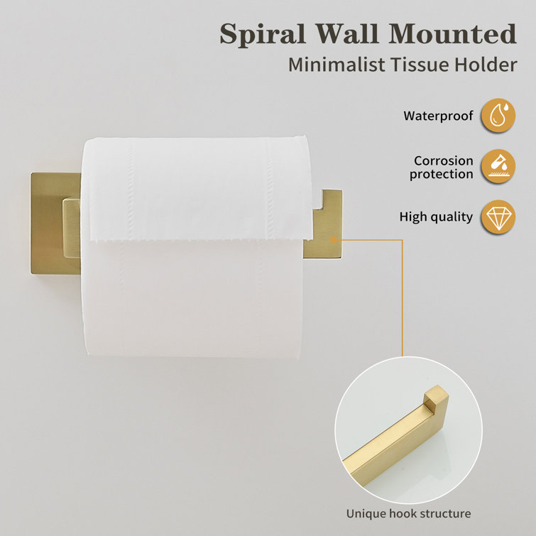 Brushed Gold 4-Piece Metal Bathroom Hardware Set