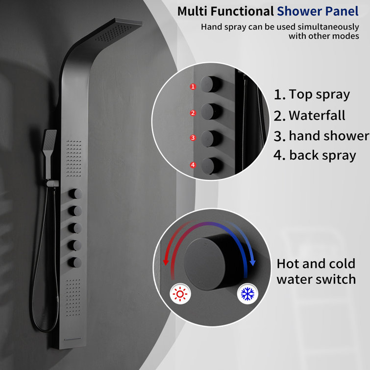59.84'' Shower Panel with Fixed Shower Head