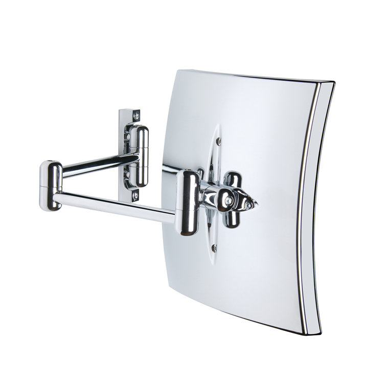 Elegant Polished Chrome LED Wall-Mounted Magnifying Mirror