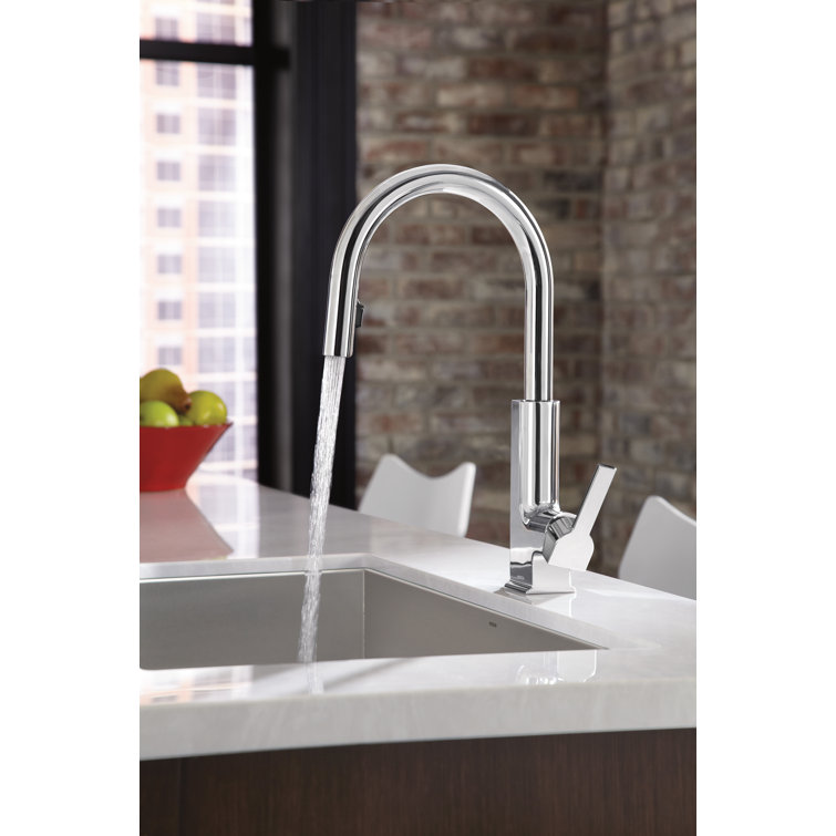 Chrome Modern Pull-Down Single Handle Kitchen Faucet