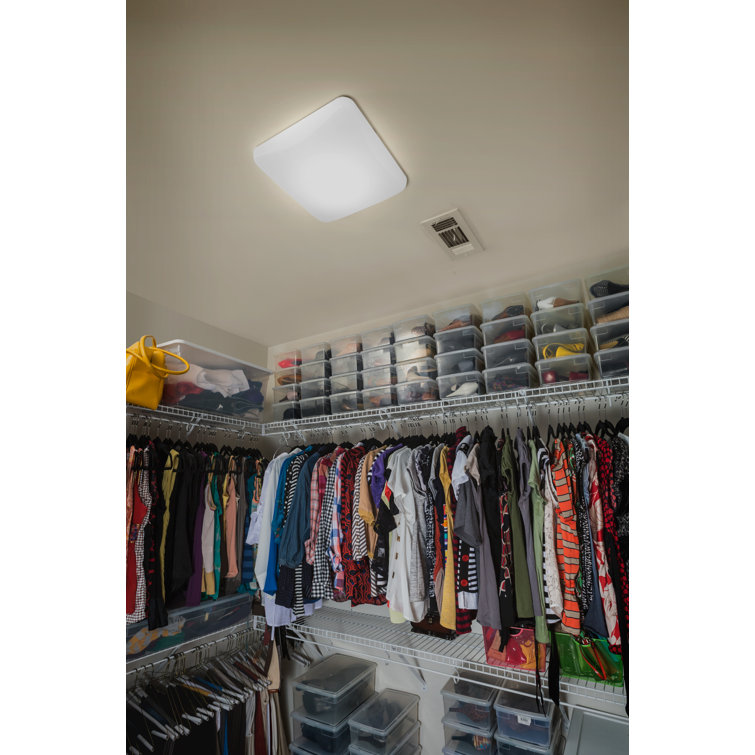 White Acrylic LED Square Flush Mount Light