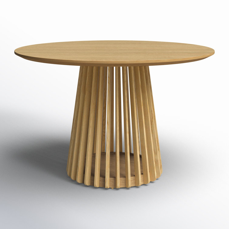 Pasadena 47'' Natural Oak Round Pedestal Dining Table