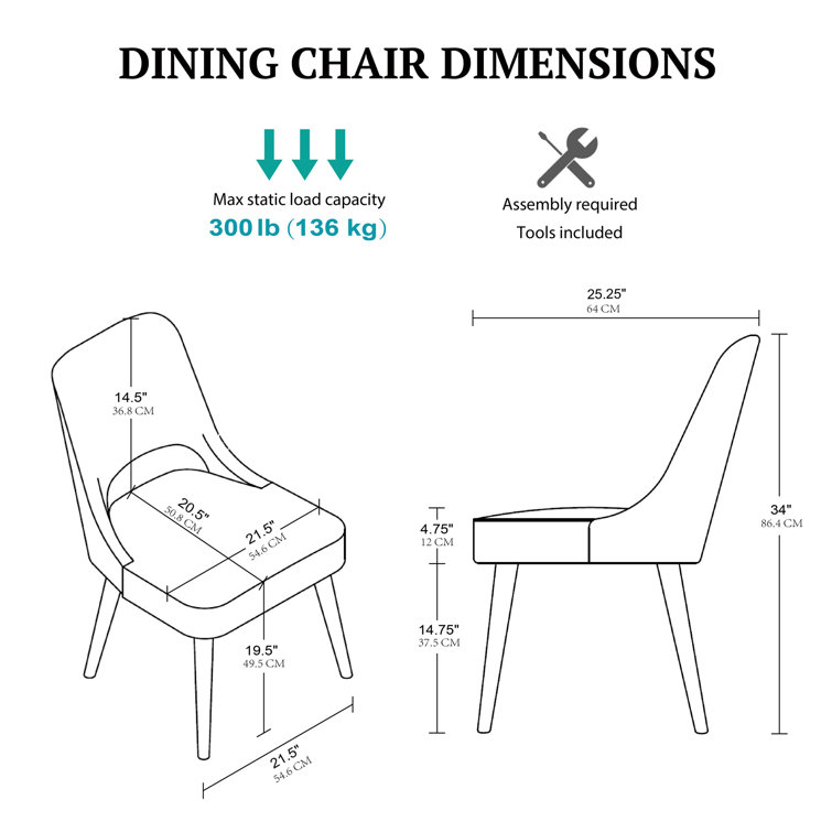Nola High-Density Foam Upholstered Dining Side Chair in Orange/Dark Brown
