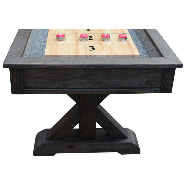 Weathered Black Oak 12' Pro-Style Shuffleboard Table