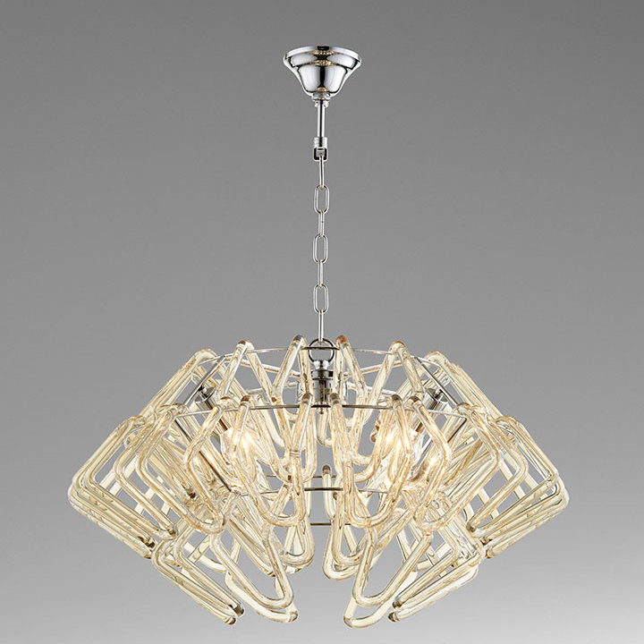 Roswell Chrome Glass Geometric Pendant Light