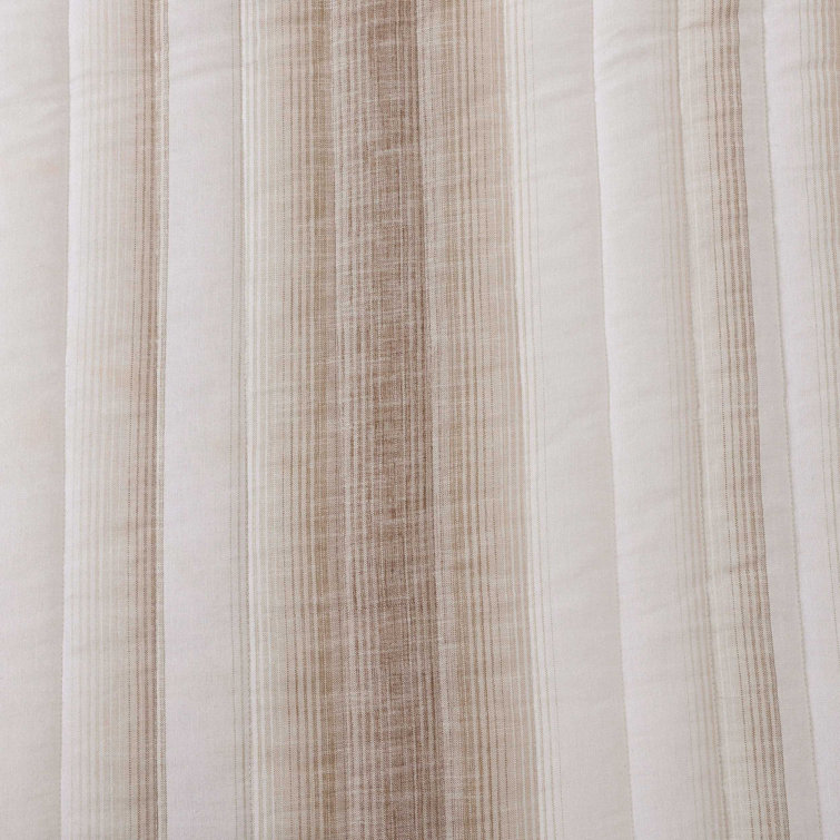 Beige and White Cotton King Reversible Quilt Set