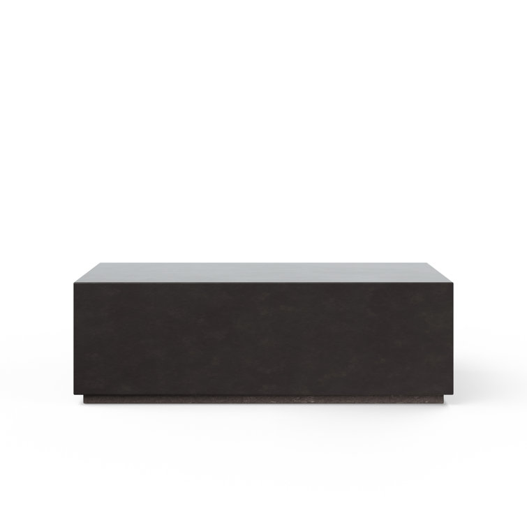 Lava Brown Fiber-Reinforced Concrete Rectangular Coffee Table