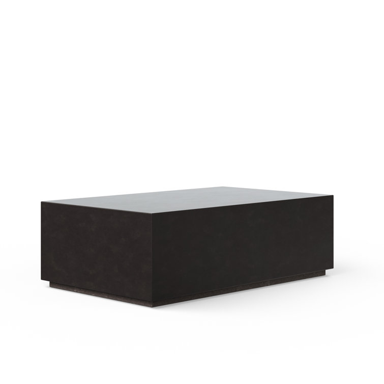 Lava Brown Fiber-Reinforced Concrete Rectangular Coffee Table