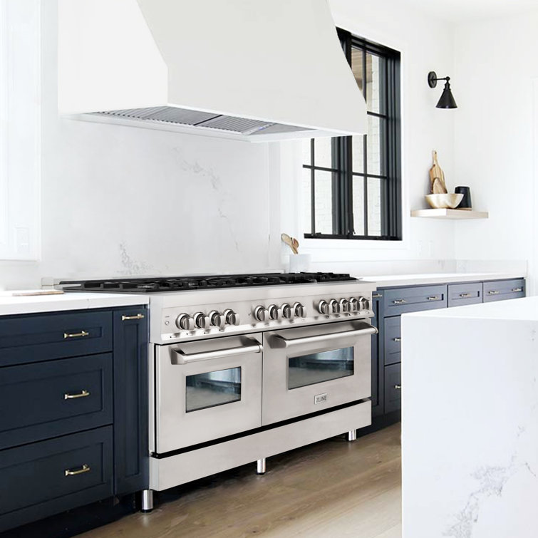 ZLINE 60" Stainless Steel Dual Fuel Range with 9 Burners and Griddle