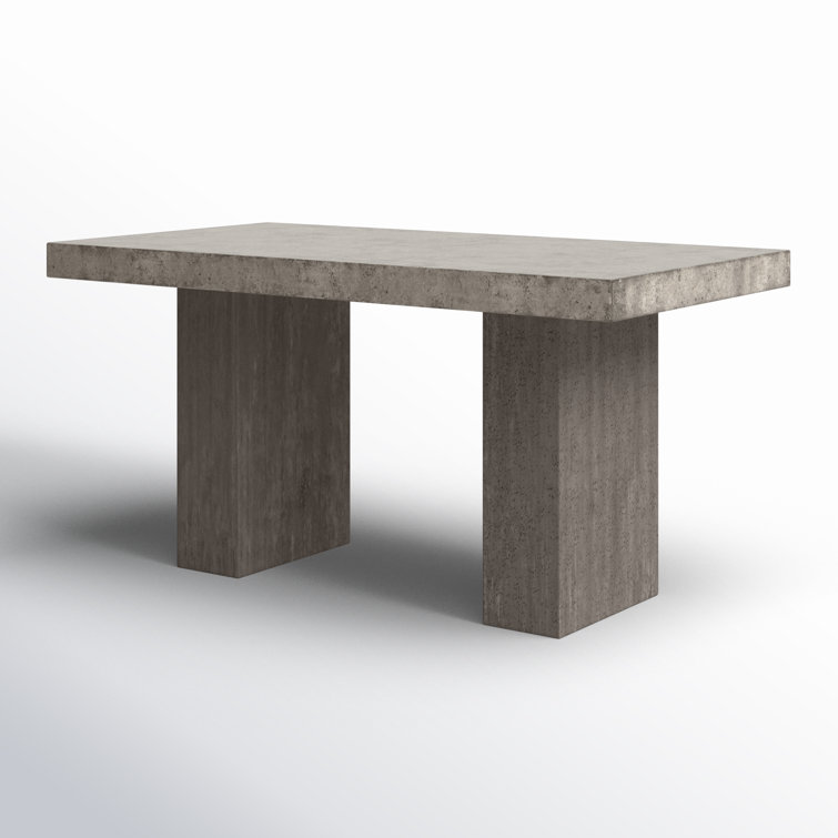 Elcor Dark Gray Fiber-Reinforced Concrete Bar Height Dining Table