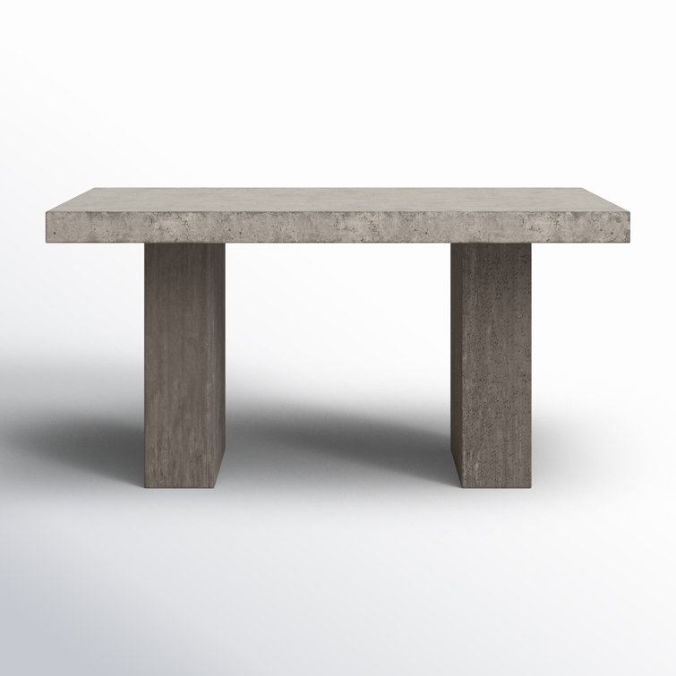 Elcor Dark Gray Fiber-Reinforced Concrete Bar Height Dining Table