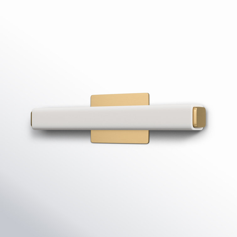 Vogue Transitional Brushed Brass LED Vanity Wall Light with Opal Glass