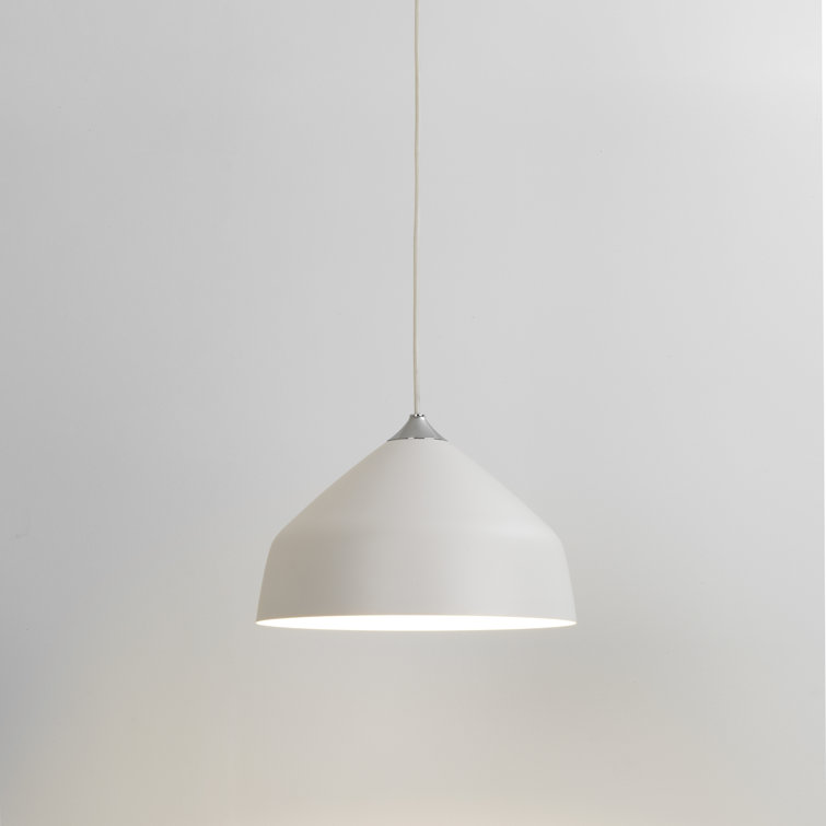 Crystal Embellished Matt White LED Pendant Light for Indoor Spaces