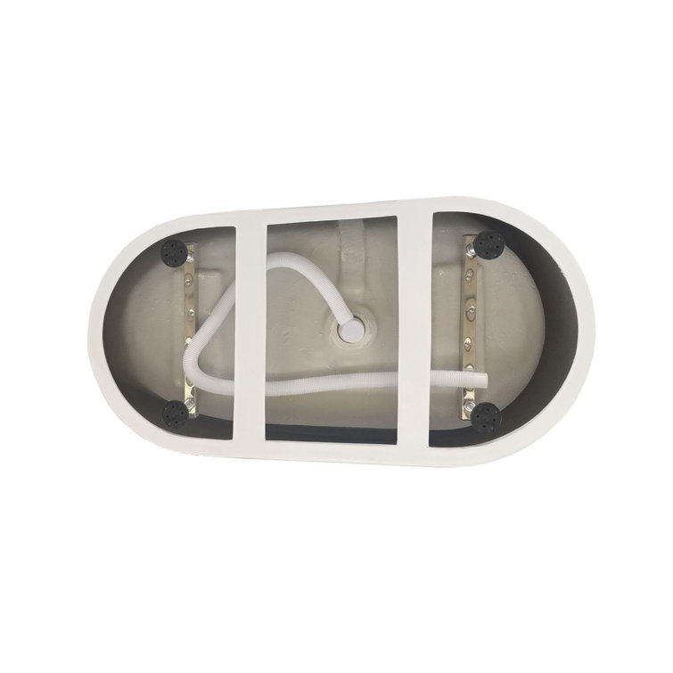 Elegant Glossy White Acrylic Freestanding Bathtub with Chrome Trim