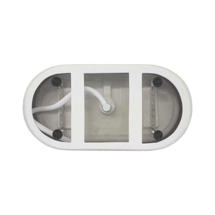 Elegant Glossy White Acrylic Freestanding Bathtub with Polished Trim