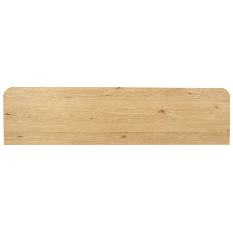 Natural Rubberwood 4-Door Sideboard with Zinc Details