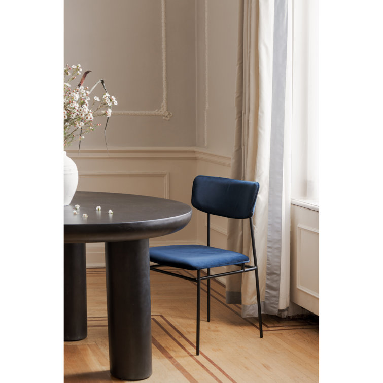 Rocca Black Round 51" Industrial Wood Dining Table