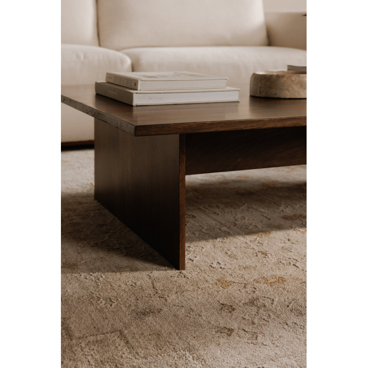 Everett Solid Mango Wood Coffee Table with Storage