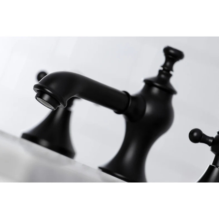 English Country Polished Brass 8" Widespread Bathroom Faucet