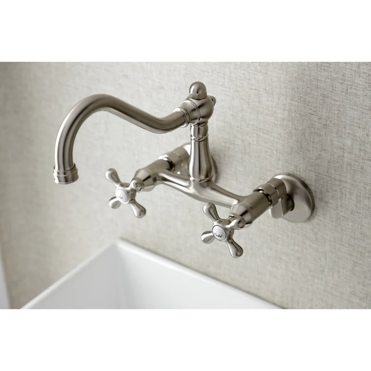 Vintage Oil Rubbed Bronze Wall Mount Kitchen Faucet