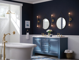 Cassidy Chrome Deck-Mount Roman Tub Faucet with Hand Shower