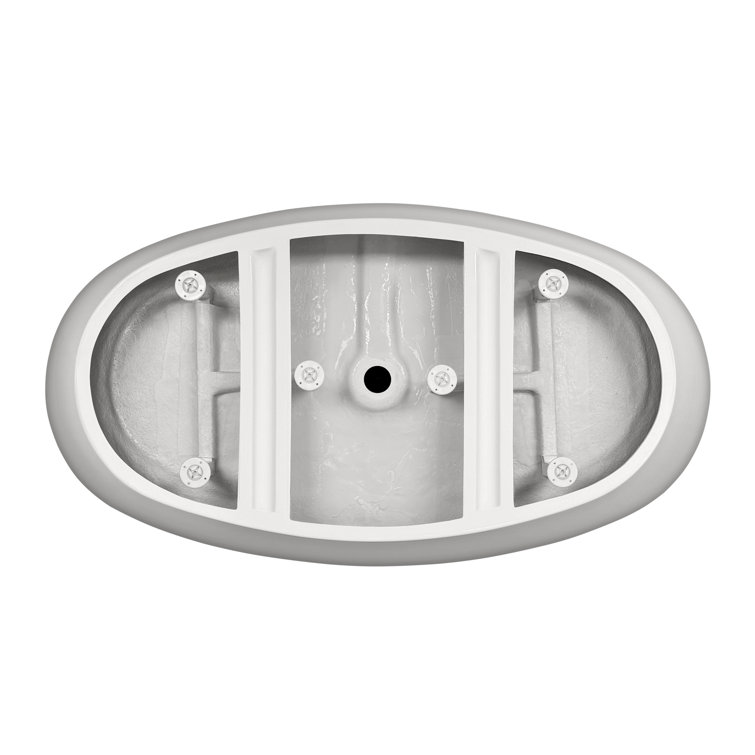 Dorrit 60" White Acrylic Freestanding Soaking Bathtub with Polished Chrome Faucet