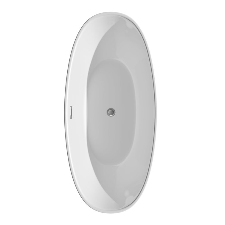 Dorrit 66" White Acrylic Freestanding Soaking Bathtub