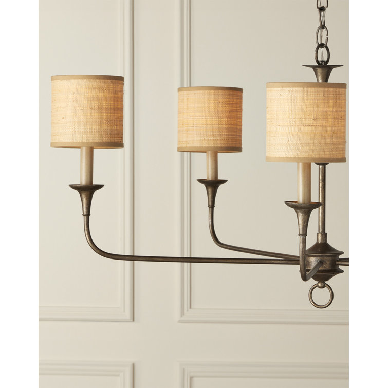 Gold Leaf 5-Light Wrought Iron Chandelier