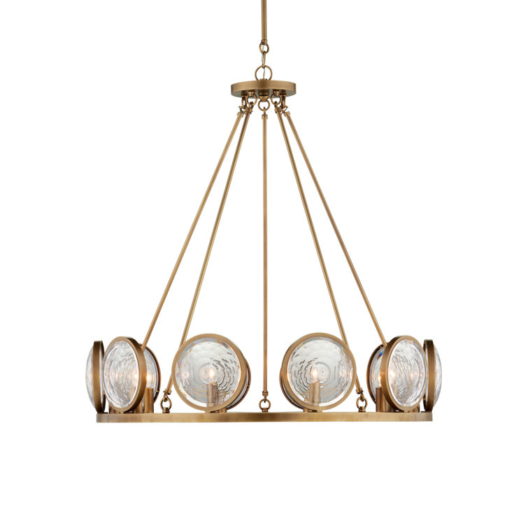 Antique Brass and Crystal 10-Light Chandelier