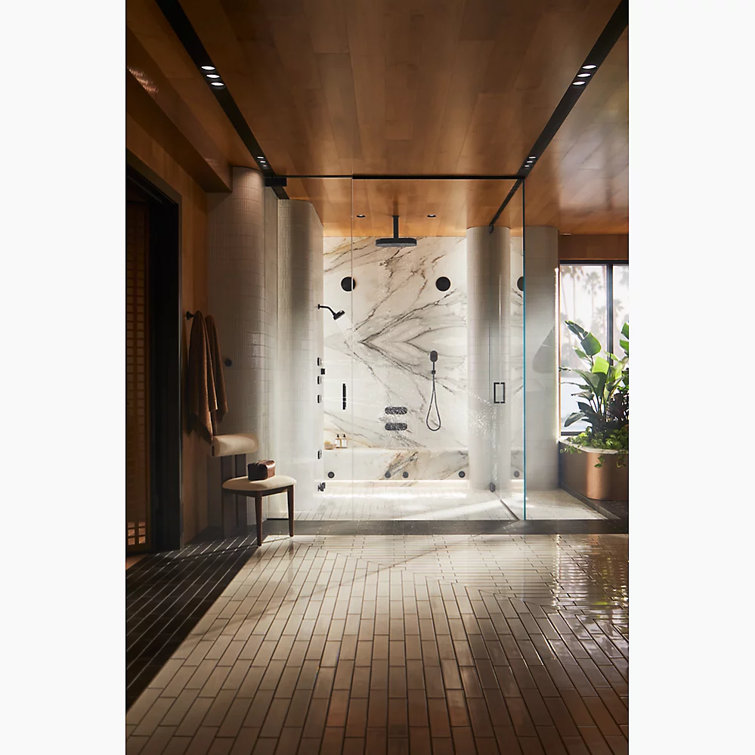 Vibrant Polished Nickel Ceiling-Mount Shower Arm with Flange