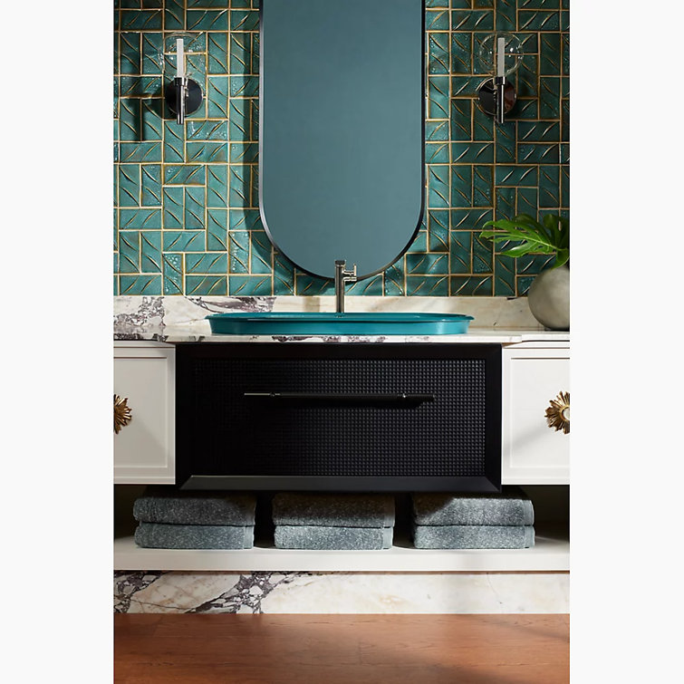Enivo 37" White Solid Wood Floating Bathroom Vanity
