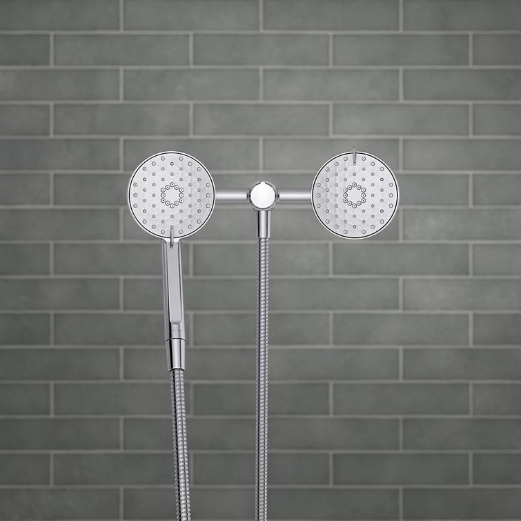Chrome 2-in-1 Multifunction Handheld and Wall Mounted Shower Head