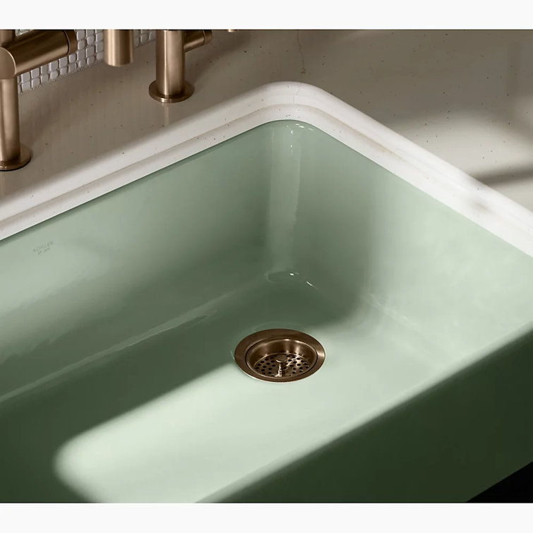 Aspen Green 34" Single-Bowl Farmhouse Cast Iron Kitchen Sink