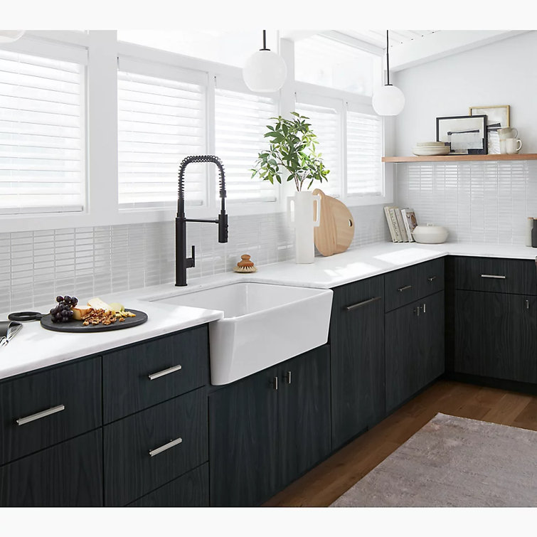 Aspen Green 34" Single-Bowl Farmhouse Cast Iron Kitchen Sink