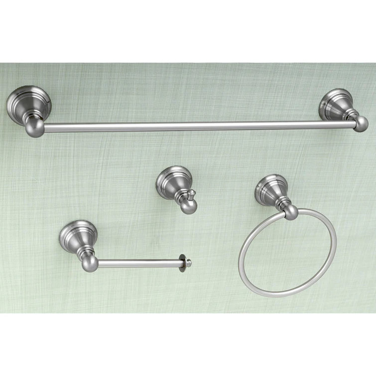 Brushed Nickel 4-Piece Bathroom Hardware Set