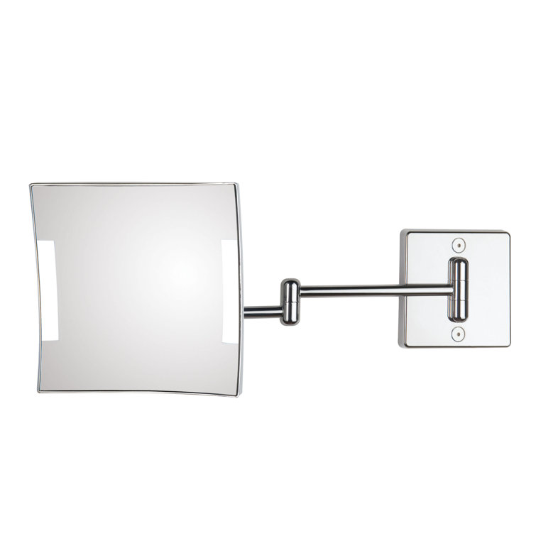 Elegant Polished Chrome LED Wall-Mounted Magnifying Mirror