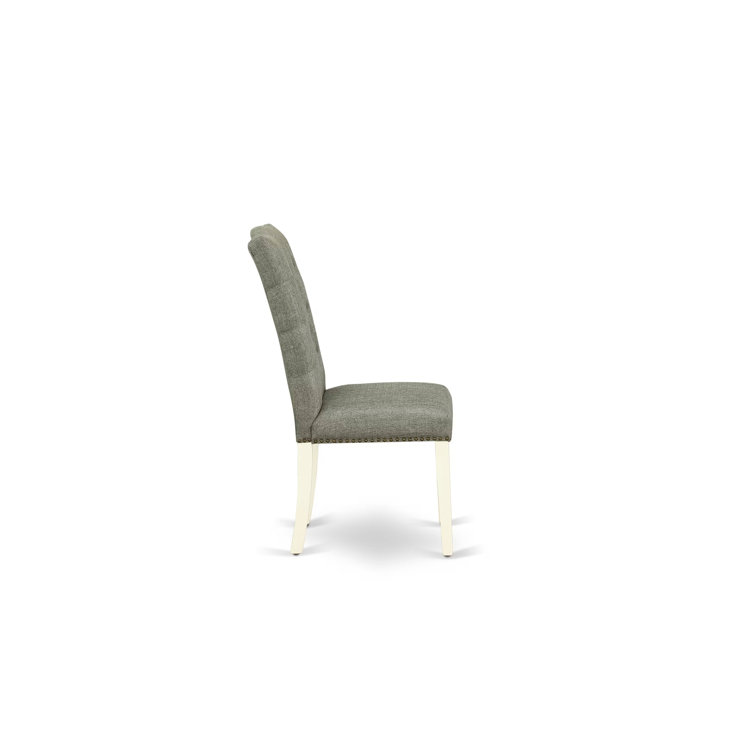 Linen White and Smoke Solid Wood 3-Piece Dining Set