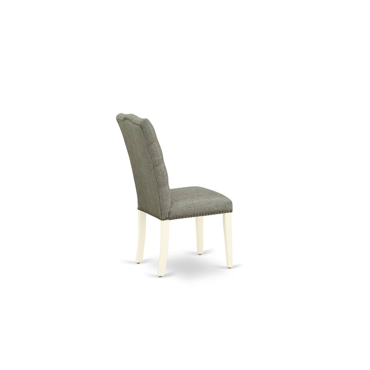 Linen White and Smoke Solid Wood 3-Piece Dining Set