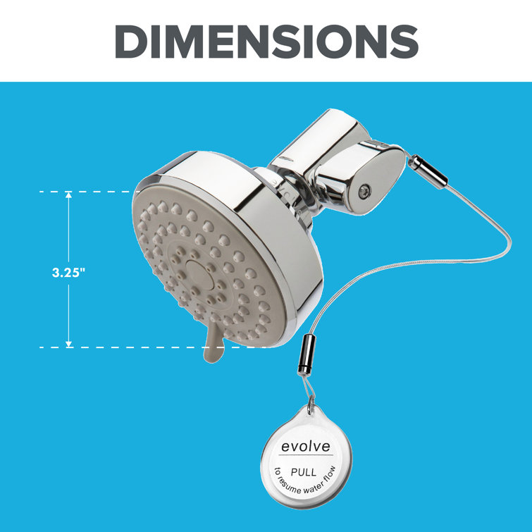 Pulse Chrome Multifunction Wall Mounted Shower Head