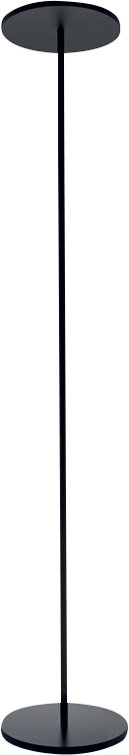 Athena Black LED Floor Lamp with Twin Discs