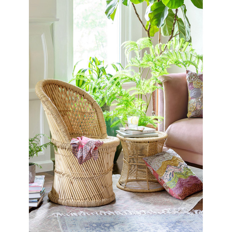 Sanibel Natural Woven Rope Round Side Table