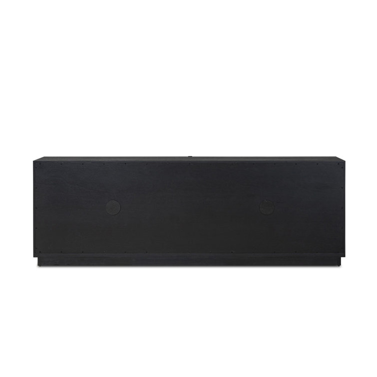 Adolfo 94'' Black Ash Sideboard with Bronze Hardware