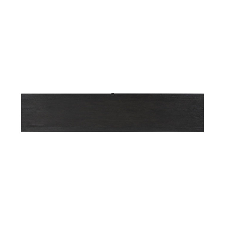 Adolfo 94'' Black Ash Sideboard with Bronze Hardware