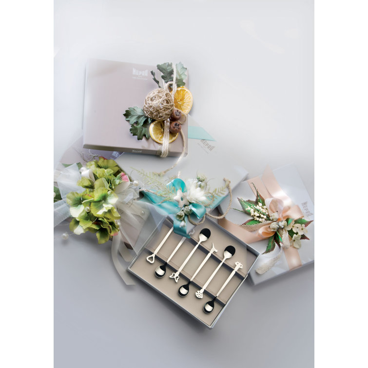 Evento Silver Stainless Steel Demitasse Spoons Set of 6