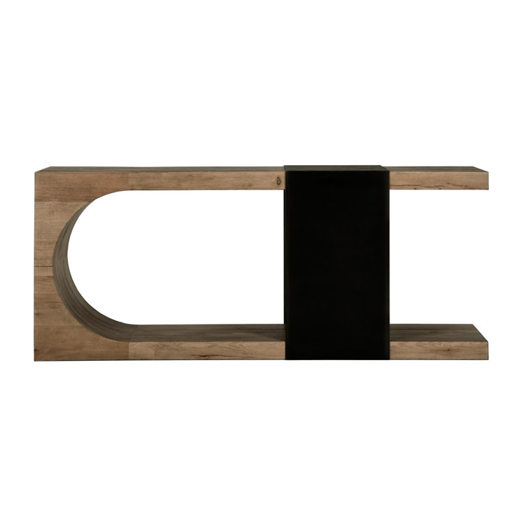 Danica Rectangular Black and Brown Oak Console Table