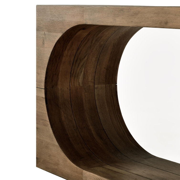 Danica Rectangular Black and Brown Oak Console Table