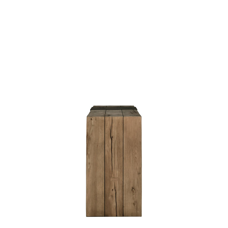 Danica Rectangular Black and Brown Oak Console Table